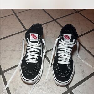 Vans Black and White High-Top Sneakers